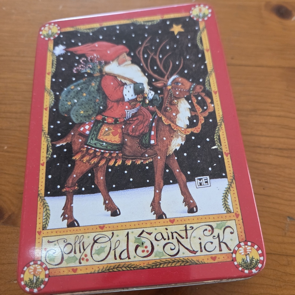 Mary Engelbreit Jolly Old Saint Nick Tin